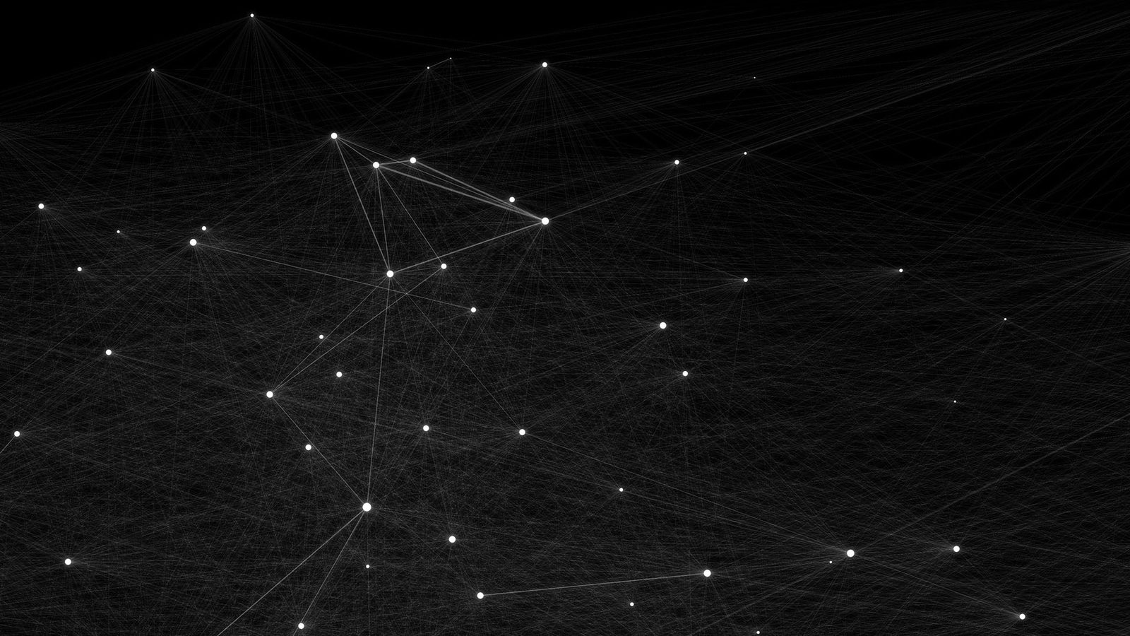 The dream constellation: white dots connected by lines on black