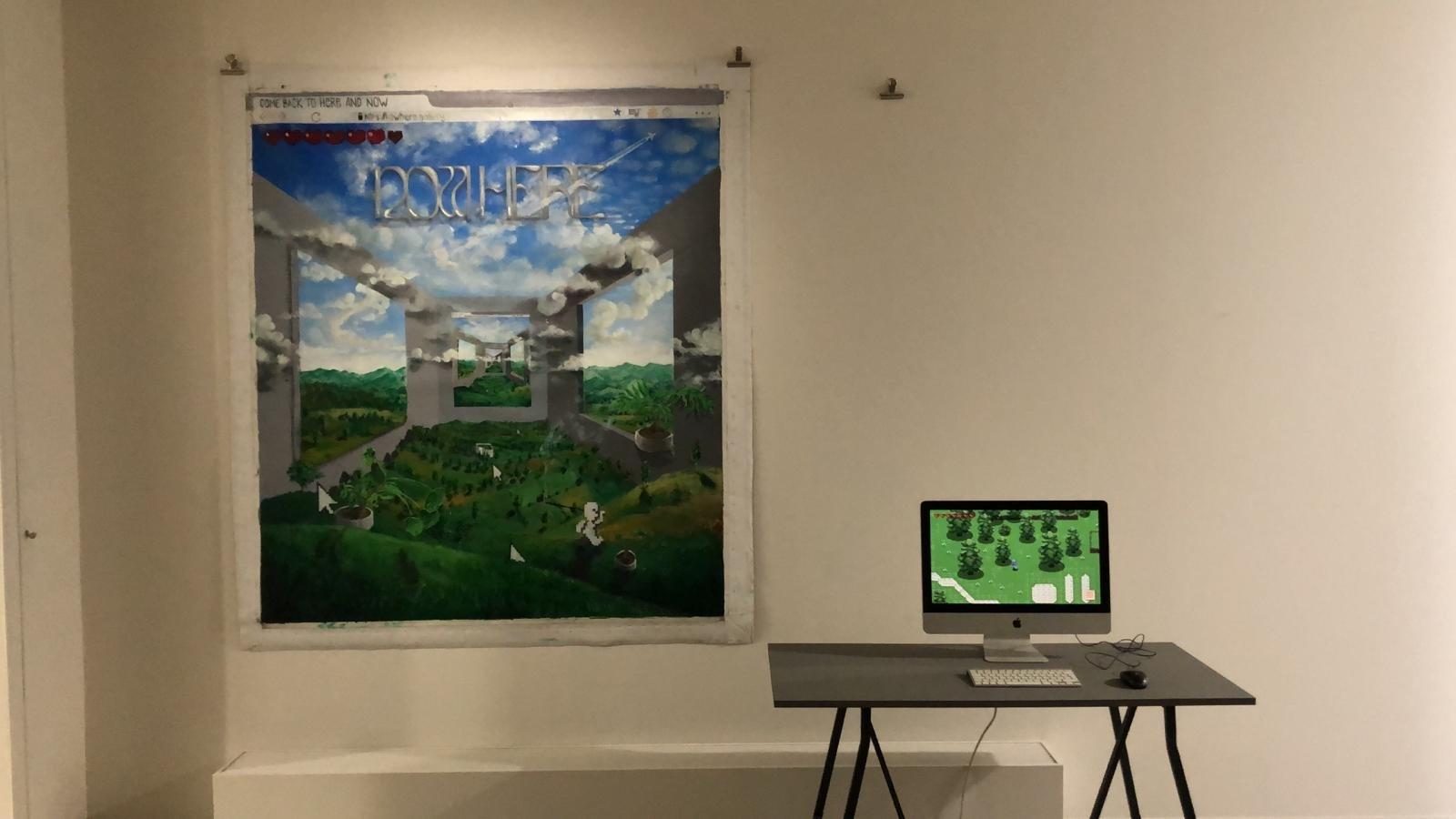 nowhere.gallery installed in an exhibition space