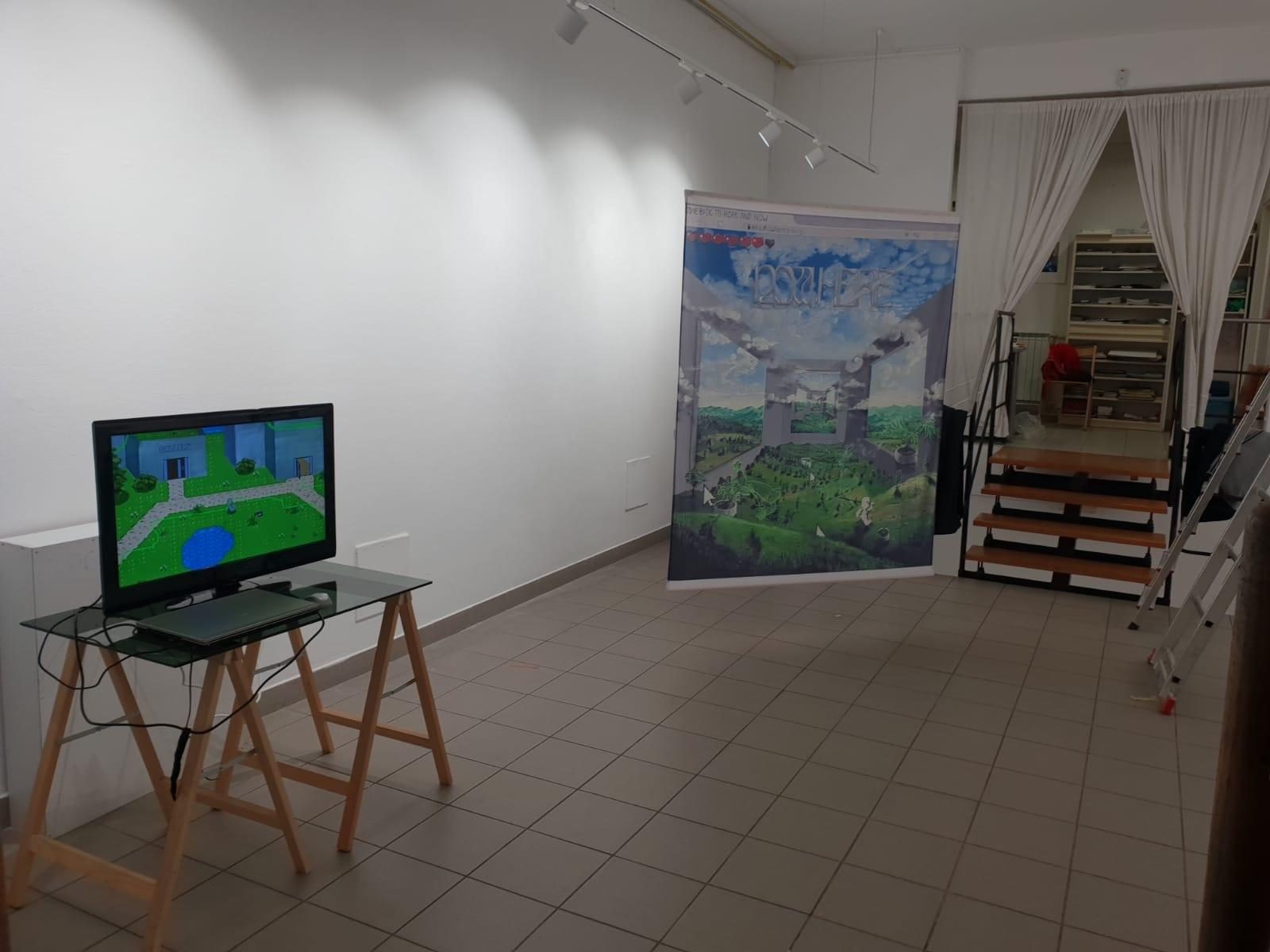 nowhere.gallery installed in an exhibition space